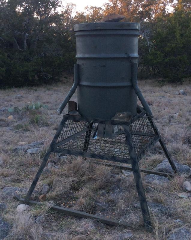 Diy Stand And Fill Sled Style Feeder W Conduit Texasbowhunter Com Community Discussion Forums - Diy Deer Feeder Barrel